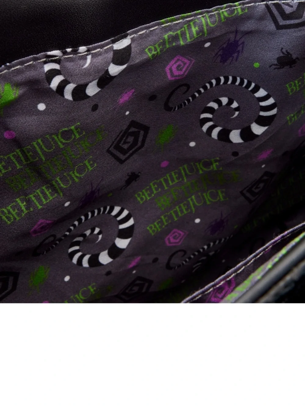 LOUNGEFLY Beetlejuice Sandworm Crossbody Bag New with Tags - Picture 4 of 6